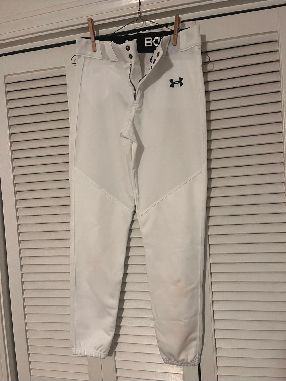 Under Armour Youth Large White Baseball Pants